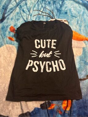 Cute but Psycho Graphic Tee - Black